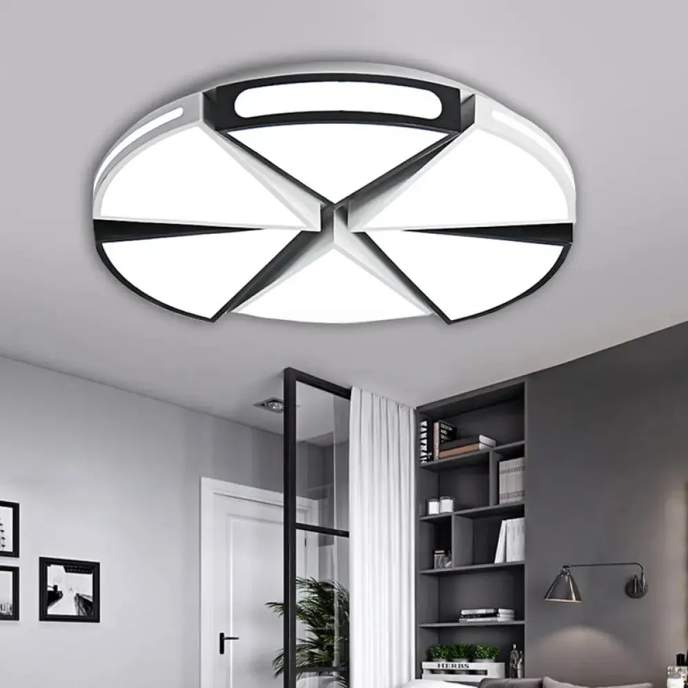 Minimalist Acrylic Triangle Flush Light with Warm/White Light LED
