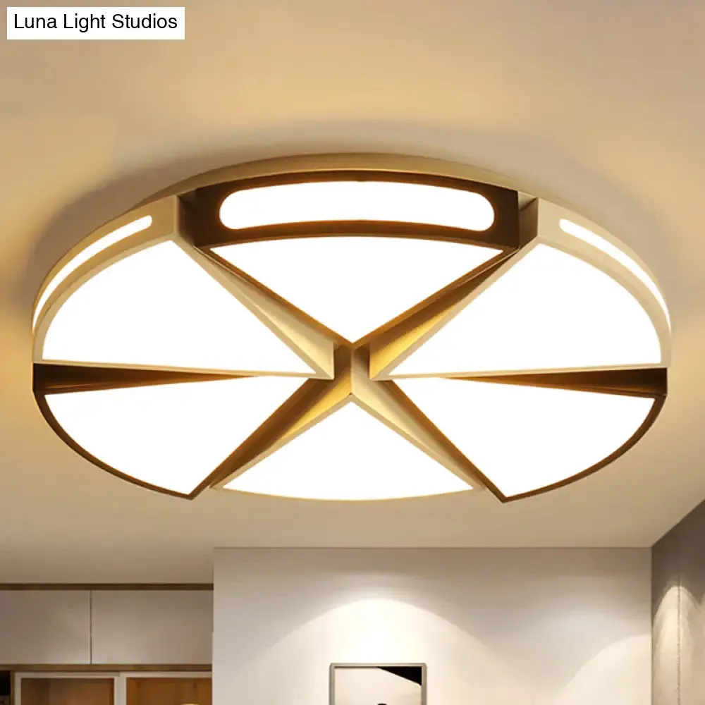 Minimalist Acrylic Triangle Flush Light with Warm/White Light LED