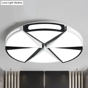 Minimalist Acrylic Triangle Flush Light with Warm/White Light LED