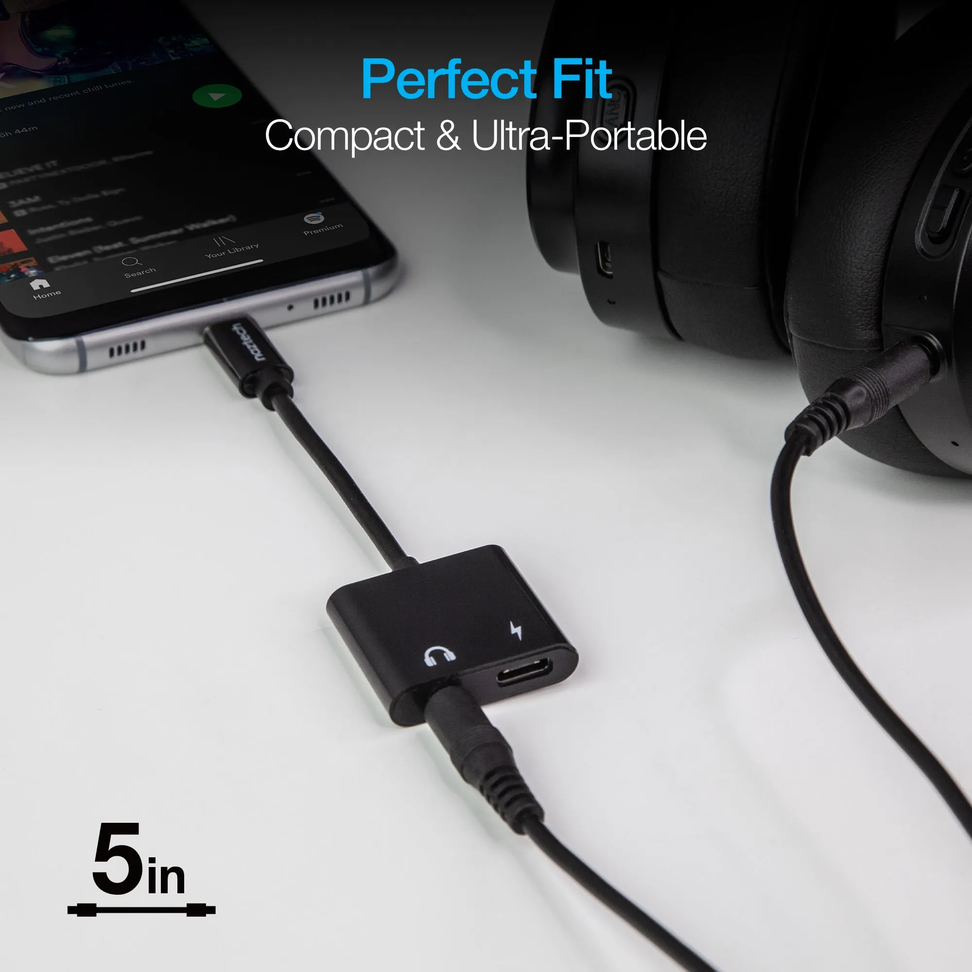 Naztech USB-C & 3.5mm Audio   Charge Adapter (15163-HYP)