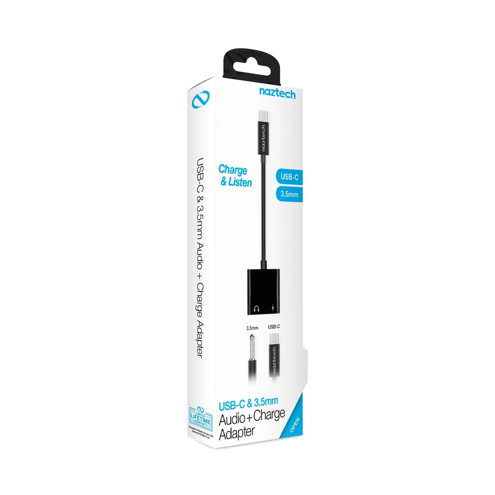 Naztech USB-C & 3.5mm Audio   Charge Adapter (15163-HYP)