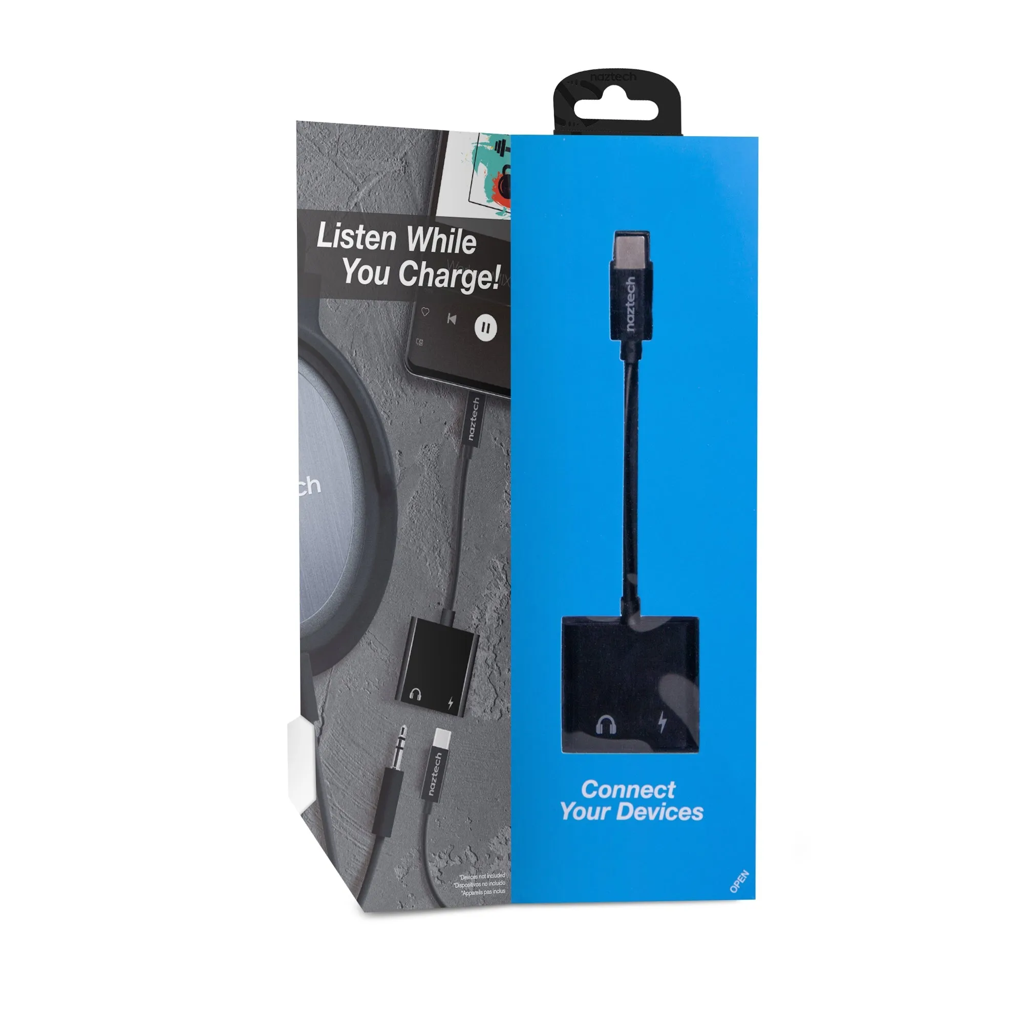 Naztech USB-C & 3.5mm Audio   Charge Adapter (15163-HYP)