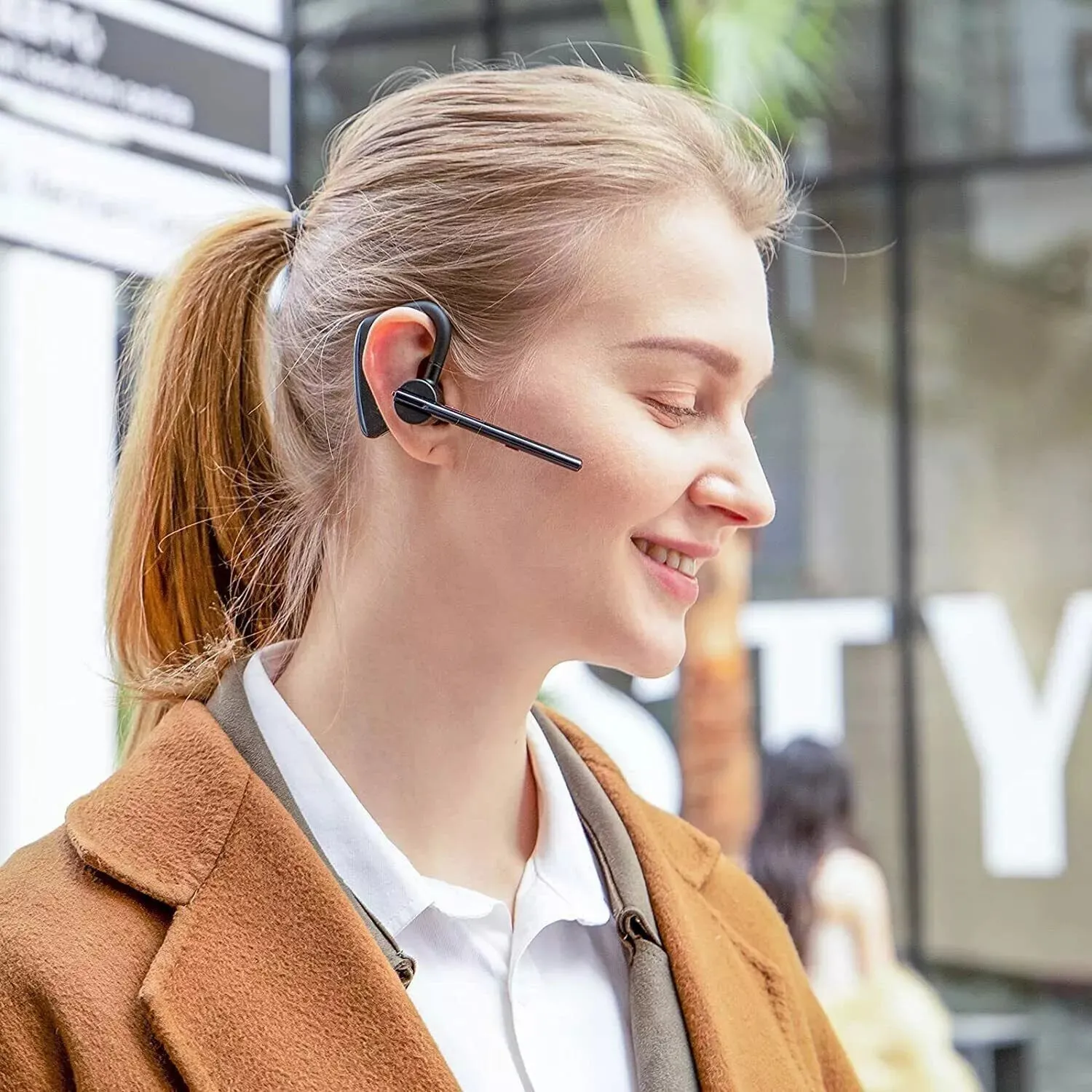 New Bee Bluetooth Headset with Dual Microphone & CVC 8.0