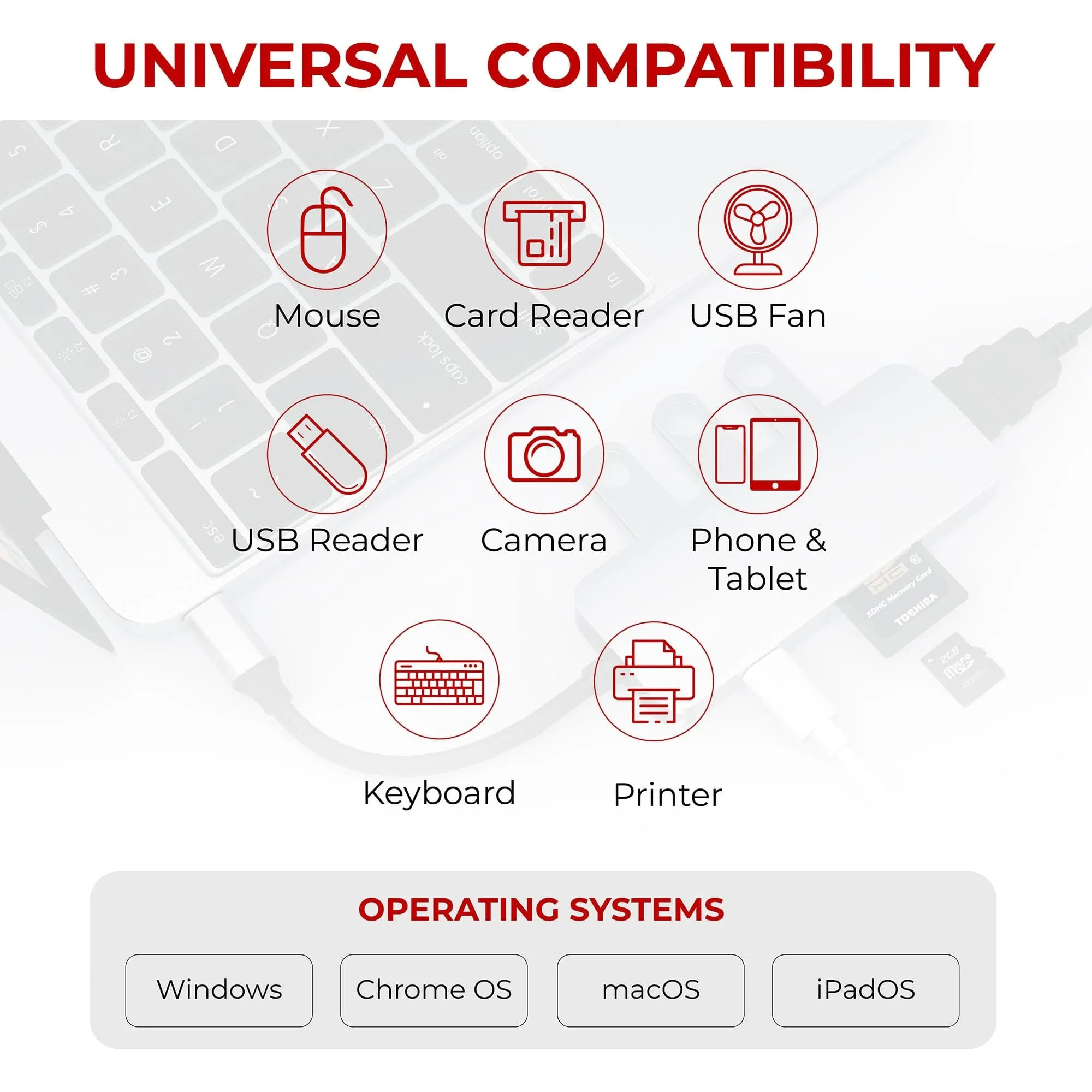 Nikkai USB-C Multiport Hub to 2x USB-A 3.0 / HDMI / 2x USB-C / SD & MicroSD Card Reader