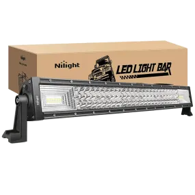 Nilight 32-Inch 378W Triple Row 37800LM Flood Spot Combo Bar Driving Super Bright Led Off Road Lights for Trucks Jeep UTV ATV Boat