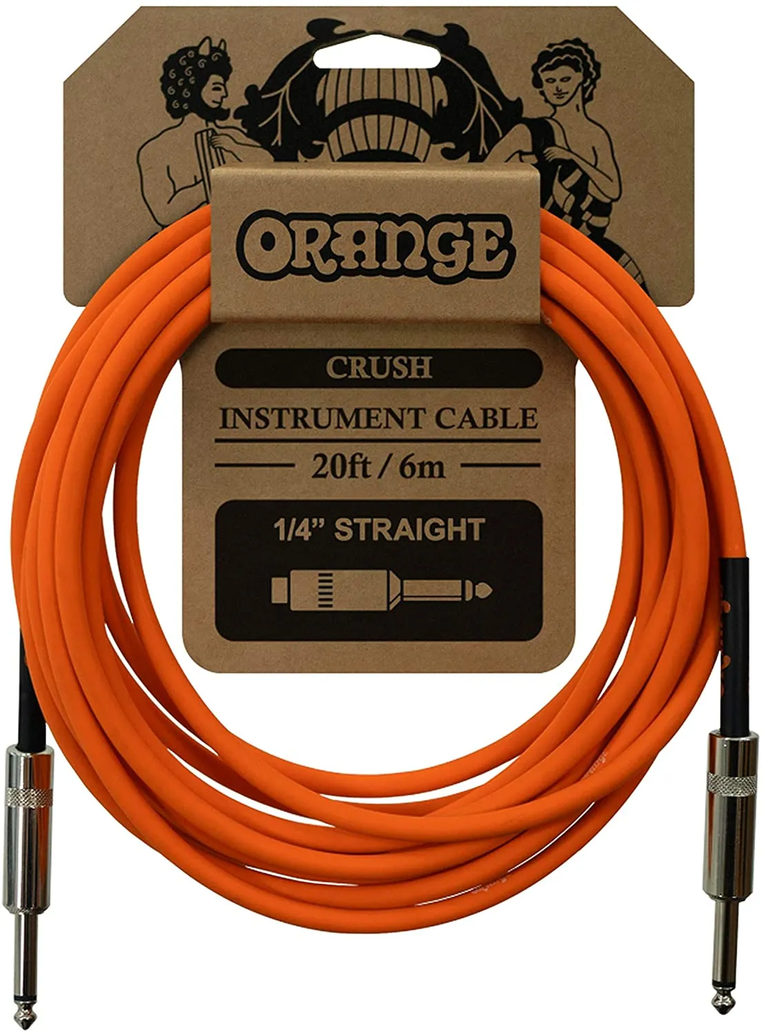 Orange Music Crush 20 Metre Instrument Cable Straight to Straight