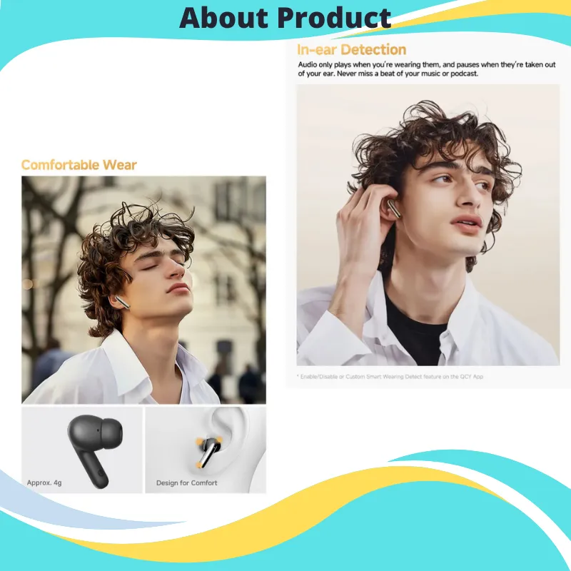Pro ANC Earbuds Bluetooth 5.3 Wireless 46dB Hybrid ANC Hi-Res LDAC Earbuds 6 Mic Headphones 34H in-Ear Detection