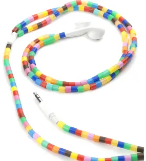 RAINBOW BEADED EARBUDS BY KIKKERLAND