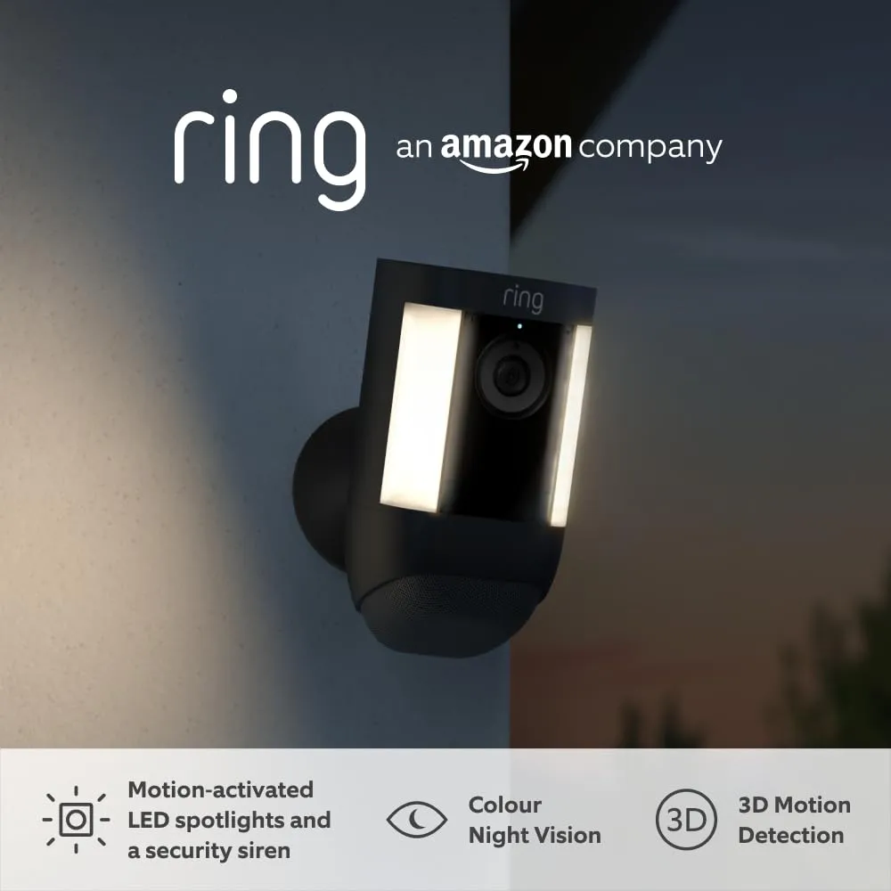 Ring Spotlight Cam Pro Battery Security Camera - Black