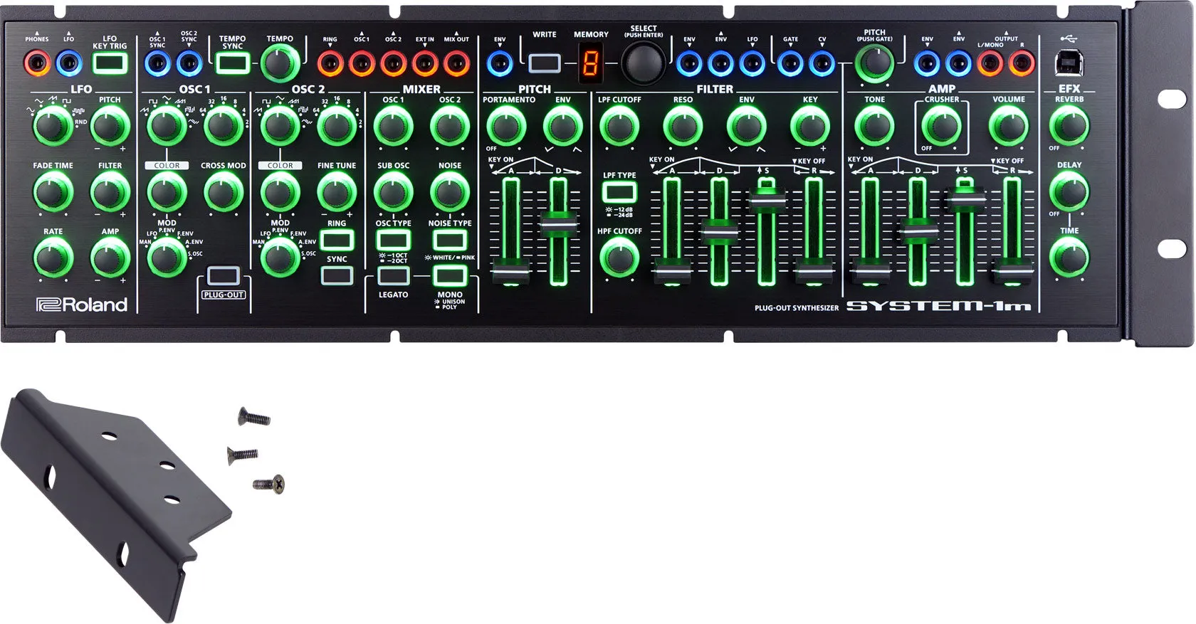 Roland System-1m Semi-Modular Synthesizer With PLUG-OUT Capability