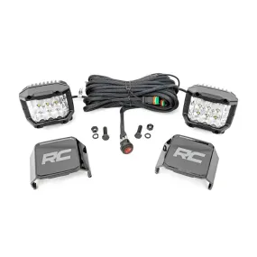 Rough Country 3 Inch Chrome Series LED Lights - Wide Angle Osram | Universal
