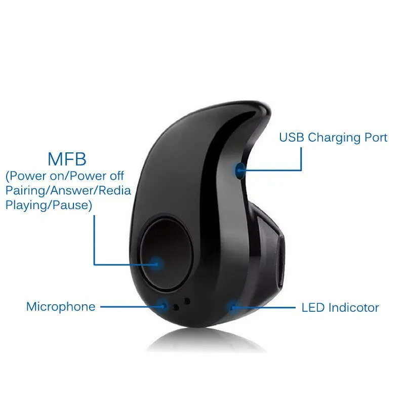 S530 Mini Bluetooth Wireless Earphone in Ear Sport Running with Mic Earpiece Headset Handsfree For Huawei For Xiaomi For iPhone