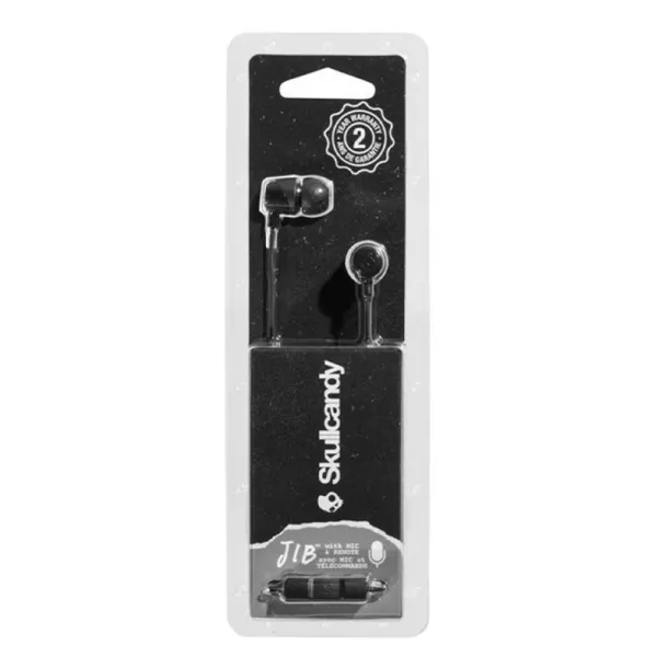 Skull Candy Jib In-Ear Earbuds with Microphone - TRIPLE THREAT BLACK