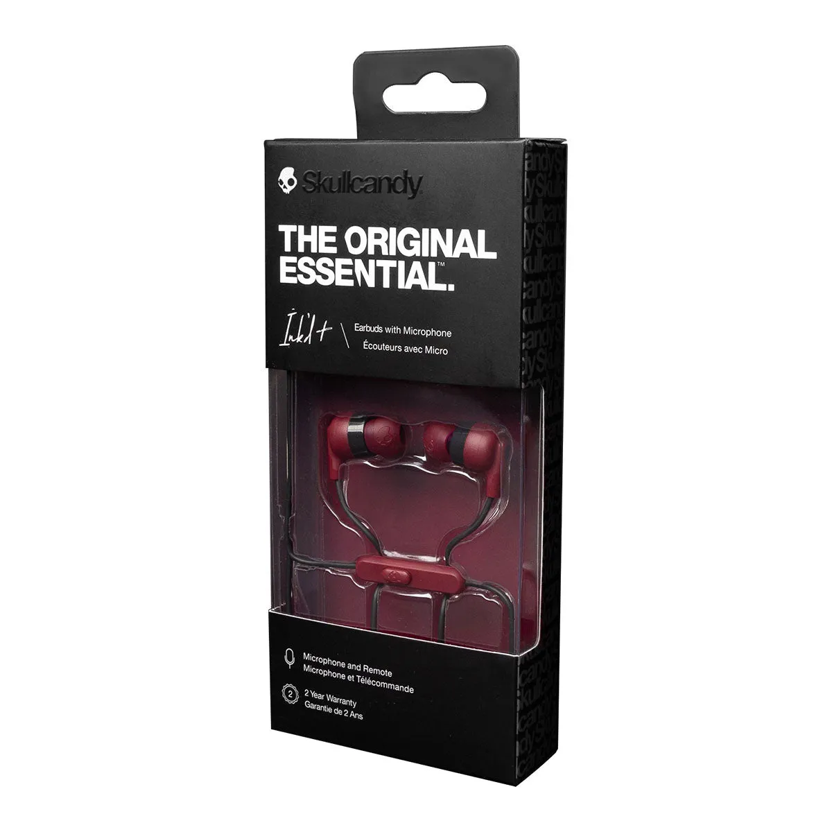 Skullcandy Ink'D  Wired Earbuds W/Mic - Moab/Red/Black