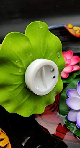 SMARTCAM 4 Pcs Sensor Water Floating Diyas Smokeless Flameless Candles Lotus Flowers Led Tea Light Candle for Pool, Pond, Glass Water Bowl,Diwali Decoration, Home Decor Items (Multi)