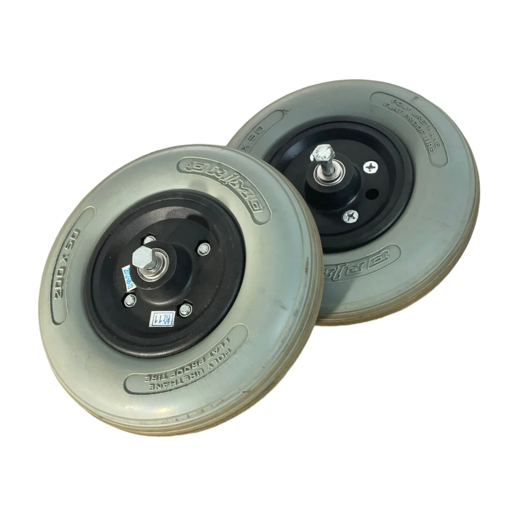 Solid/Flat-Free Caster Wheel for Hoveround MPV4, MPV5, Drive Medical Bariatric Deluxe Sentra, Sentra HD Power Chairs | Primo Poly Urethane