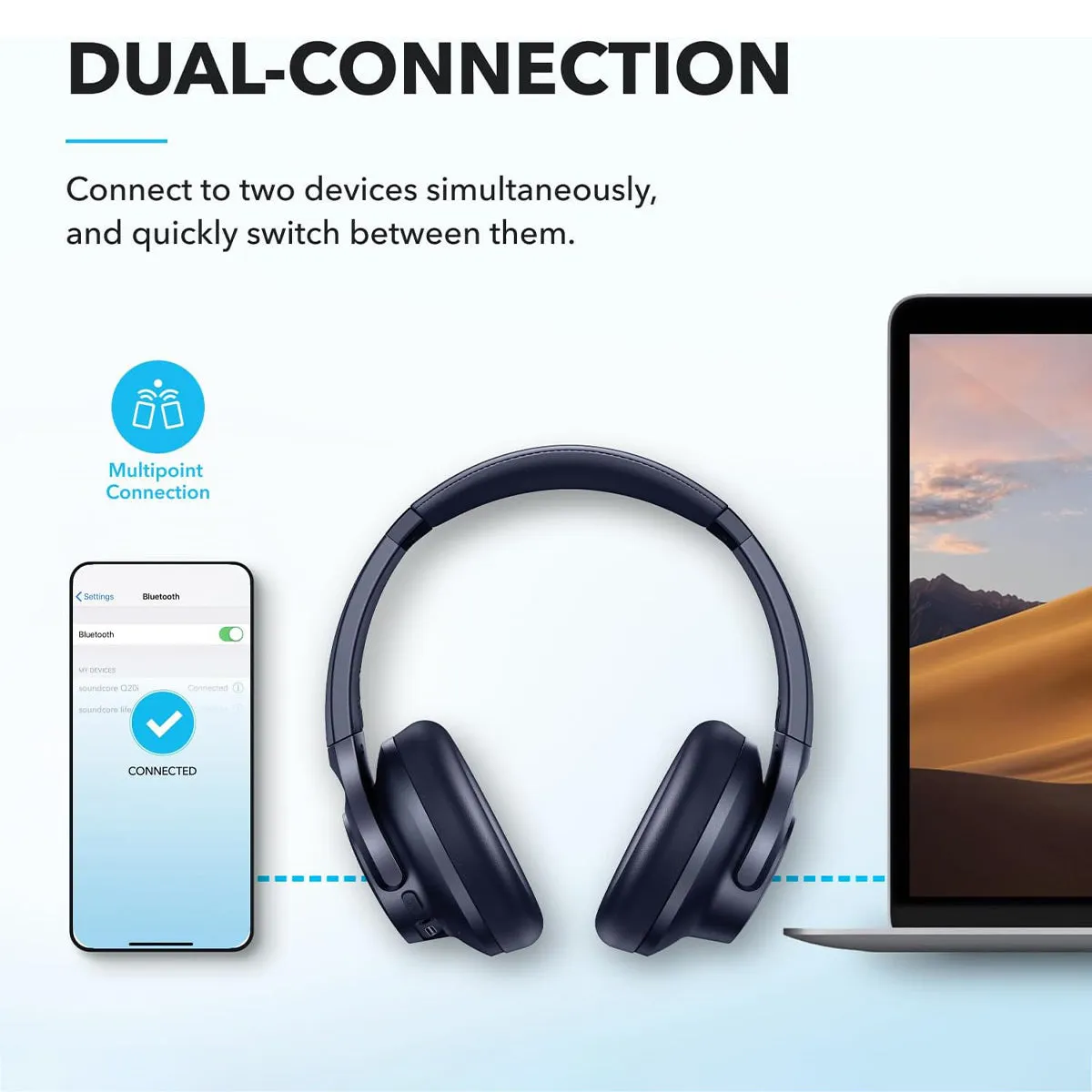 Soundcore Q20i Wireless Headphones (Blue)
