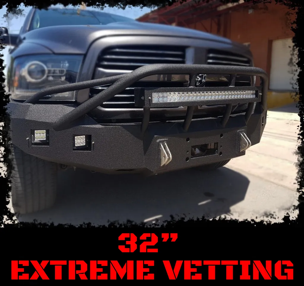 Specialty Grille Guard: Extreme Vetting (LED light bar included)