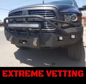 Specialty Grille Guard: Extreme Vetting (LED light bar included)