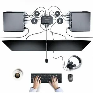 StarTech.com KVM Switchbox - 2 Computer(s) - 1 Local User(s) - 4K - 3840 x 2160 - 4 x USB - USB 2.0 - 6 x HDMI - Desktop