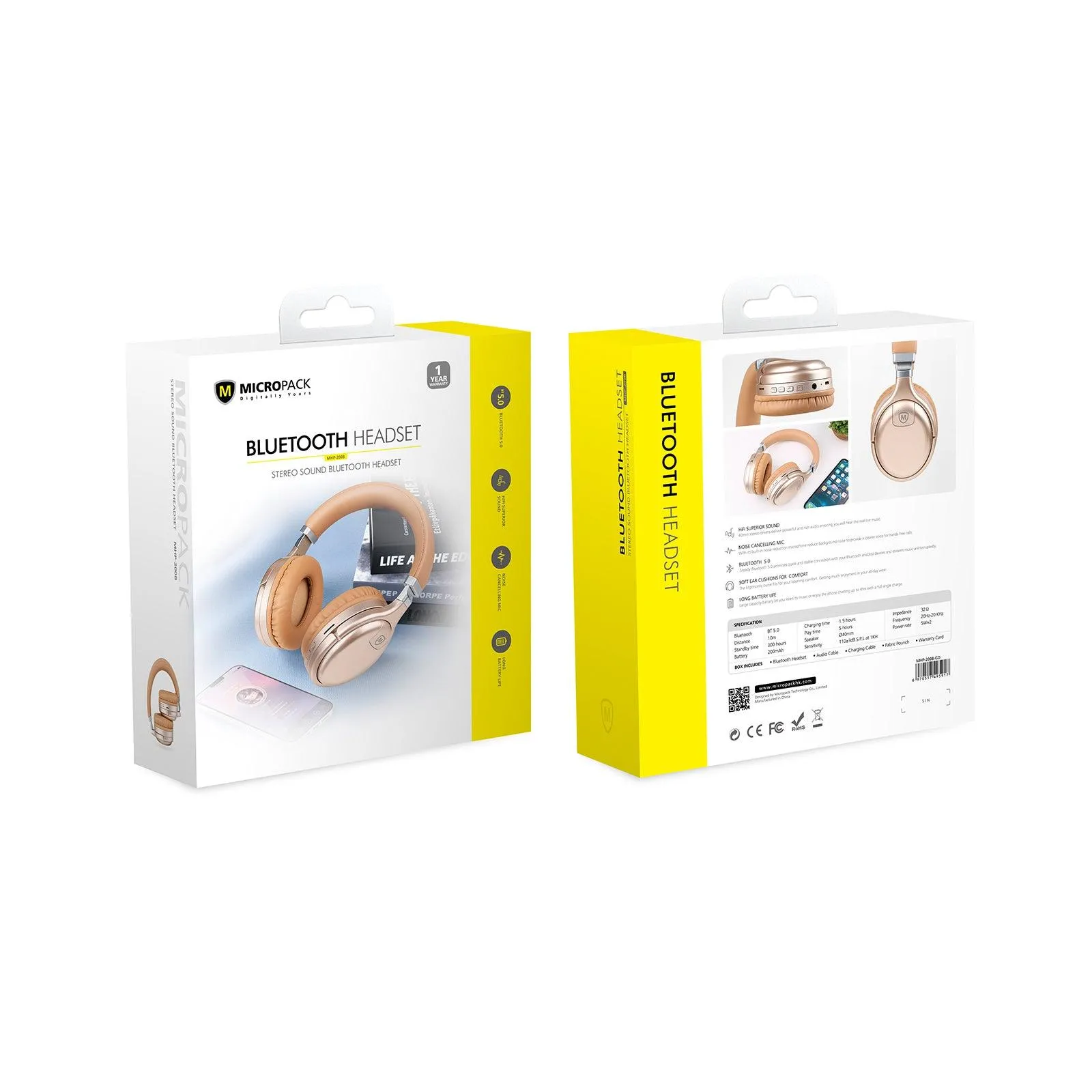 Stereo Sound Bluetooth Headset Standby for 302 Hours Built in Noise Reduction AU
