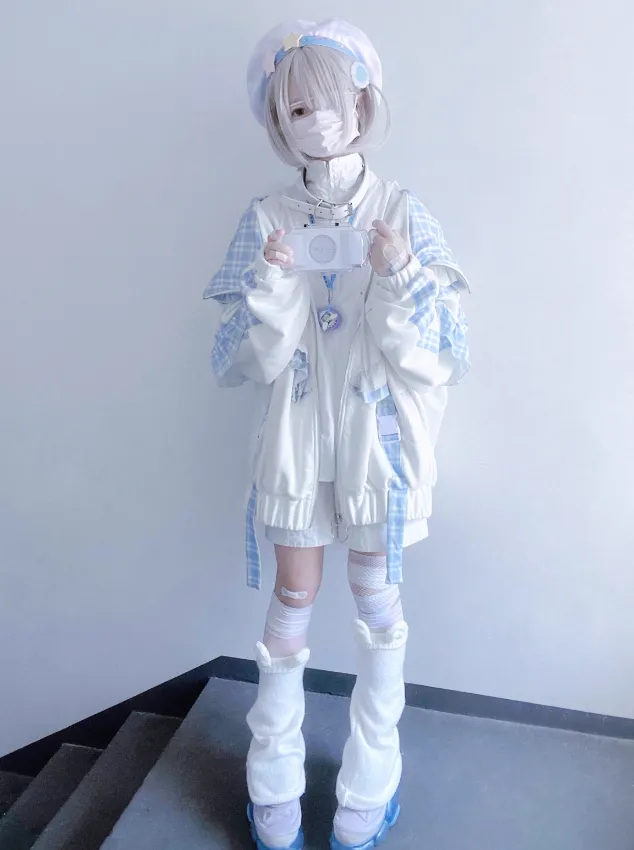 Subculture Check Cat Hoodie Hooded Over Ear