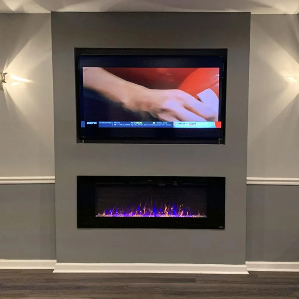The Sideline 60 Inch Recessed Smart Electric Fireplace 80011