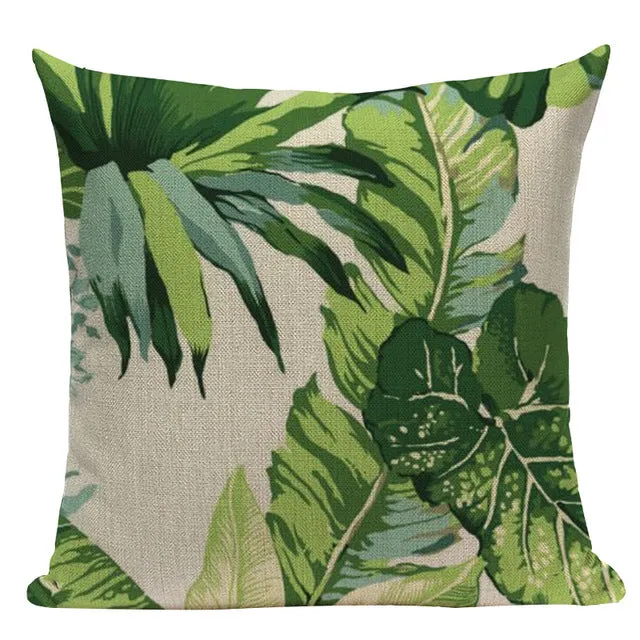 Tropical Leaves Pillow Cases