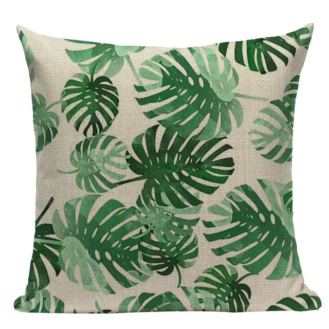 Tropical Leaves Pillow Cases
