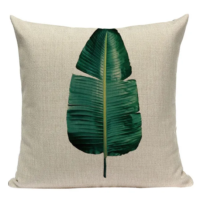 Tropical Leaves Pillow Cases