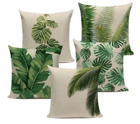 Tropical Leaves Pillow Cases