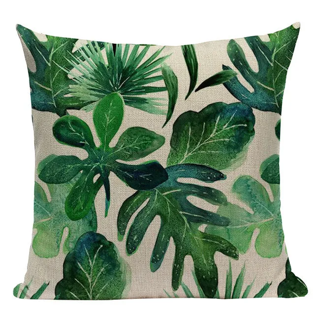 Tropical Leaves Pillow Cases