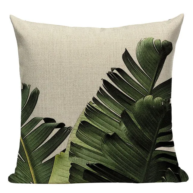 Tropical Leaves Pillow Cases