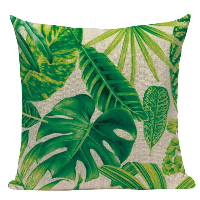Tropical Leaves Pillow Cases