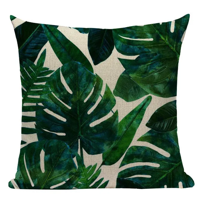 Tropical Leaves Pillow Cases