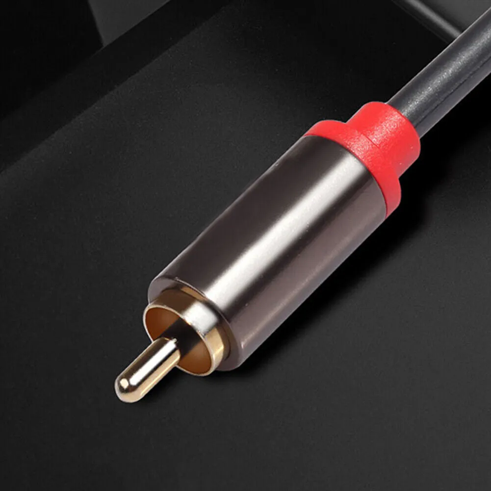 U 2-4 Plated 2-RCA to 2-RCA Male L/R Stereo Audio Coaxial Cable Cord Plug Patch