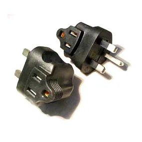 US Nema 5-15P (3 pin) to UK BS1363 90 deg. Cryogenically Treated Adapter - EACH