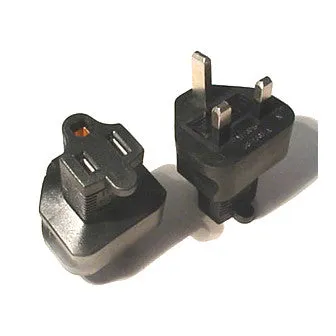 US Nema 5-15P (3 pin) to UK BS1363  Cryogenically Treated Adapter - EACH